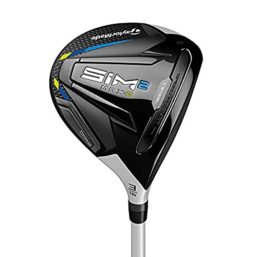 TaylorMade SiM 2 Max Draw Fairway Mens Right Hand Graphite Stiff 3 Wood Black/Light Grey