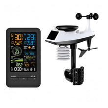 Outdoor Rain Gauge, WiFi Smart Weather Station Indoor Outdoor Thermometer