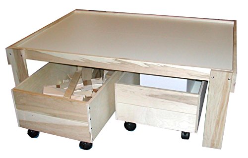Beka Train Table with Top and Two Trundles Beige