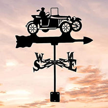 Simple and Strong Rooftop Weathervane Wind Vane Steel Weathervane Roof Vane Measuring Tools Weather Vane Metal Ornament Wind Vane. (Motorist)