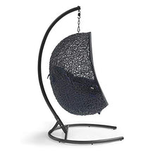 Modway EEI-739-NAV-SET Encase Swing Outdoor Patio Lounge Chair, With Stand, Navy