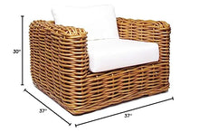 Soho All Natural Rattan and Wicker Modern Living Room Furniture Lounge Chair