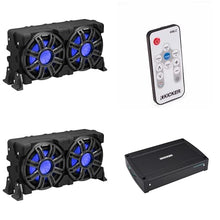 KICKER 10-Inch Loaded Premium Marine Sub Enclosure Bundle with 4ohm Passive Radiator & 51KXMA15001 Marine Amp