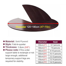 Blazea Solid Wood Folding Table Top Round, Conference Banquet Table Top Only, Foldable Large Circle Table for Dining Room/Kitchen/Patio(170 cm (67 inch))