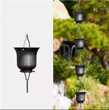 YUSIWOAL Copper Rain Chain for Gutters, Roof Rain Collector Diverter, Rust Resistant Metal Downspout Alternative(Style 4,3m/10ft)