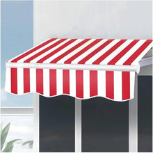 WZUOPG Manual Retractable Awning Door Window Awning Shelter Outdoor Canopy Home Deck Canopy with Manual Crank Handle（Frame Included ）