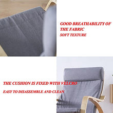 NABEIM Living Room Chairs with Arms, Rocking Chair Recliner Sofa, Wooden Frame Chaise Lounge Upholstered Mid Century Modern Chair with Headrest Single Leisure Chair for Balcony Yard (Color : White)