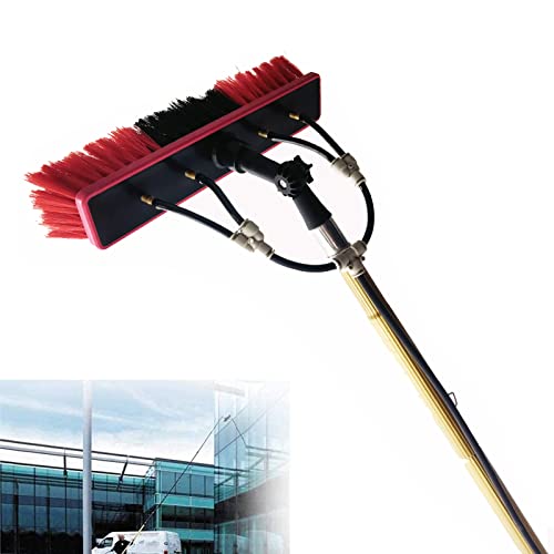3.6m-10.8m Window Cleaning Telescopic Pole, Water Fed Extendable Brush Suitable for Cleaner Conservatory Roof Photovoltaic Panel Cleaning Photovoltaic Panel Cleaning/Window Clean
