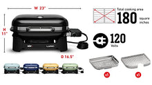 Weber Lumin Compact Outdoor Electric Barbecue Grill, Light Blue - Great Small Spaces such as Patios, Balconies, and Decks, Portable and Convenient