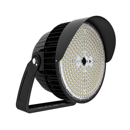 Xapolu 600W LED Stadium Light Outdoor 93000Lum (2500W Metal Halide Eqv.), 155Lm/W Dimmable 277-480V with 15°Beam Angle IP66 10KV Surge High Mast Flood Light for Sport Ballpark, ETL Listed