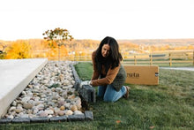 Beuta Landscape Edging | Garden Edging Border | Polyrock Blocks for Lawn Edging, Flower Beds & Yard Edging – 40 Pack | Each Section Has 6 Blocks 48" L x 4" W x 6.5" H | 80 Spikes | Charcoal