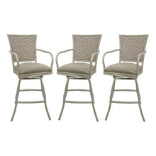 Tobias Designs Inc. Set of 3 - Outdoor Indoor 30" Bar Stool - Erin on Beige Frame
