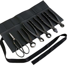 Wazakura Made in Japan 6PCS Bonsai Professional Tool Kit with Roll Bag: Yasugi Steel Ashinaga Scissor, Concave Branch Cutter, Knob Cutter, Jin Plier, Wire Cutter, Root Cutter. Bonsai Tool Set & Case