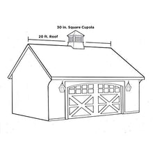 Good Directions 30" Square Manchester Vinyl Cupola with Horse Weathervane White
