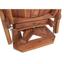 Outdoor Escape Brown Adirondack Swivel Glider, Durable Outdoor Chair, Gorgeous Finish, All-Weather Wood Design