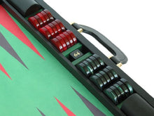 Zaza & Sacci Leather/Microfiber Backgammon Set 23" Large Attache Case Black