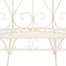 vidaXL Patio Bench 37.4" Iron Antique White