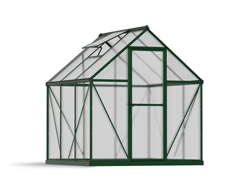 Palram - Canopia Mythos 6' x 6' Polycarbonate Aluminum Greenhouse, Green