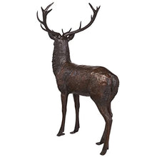 Design Toscano Standing Stag Deer Cast Bronze Garden Statue Brown