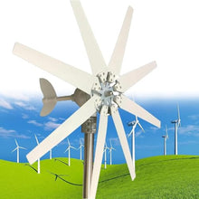 15000W Wind Turbine Generator Kit,Wind Power Generator 12V 24V 48V 110V 220V for Charging Marine Garden Lamps 8 Blades with MPPT Controller(110V)