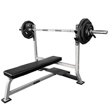 Valor Fitness Weightlifting Bundle Olympic Bench w/Spotter, 40lb Bar, 160lb Plates Metallic Grey and Black