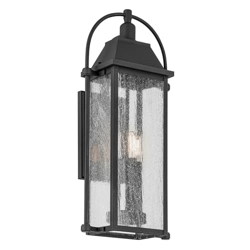 Kichler Harbor Row 3-Light Outdoor Wall Light, Textured Black