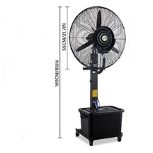 CUTPOIY Oscillating Misting Fan with 43L Tank, 3 Speeds, Cools Workshop, Garage, Barn