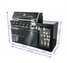 Chery Industrial 63-Inch 6-Burner Propane Island Gas Grill, 85000 BTU