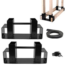 JDXQBLD Firewood Rack Indoor Metal Log Holder Wood Stacking Storage Camping