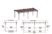 Vita Regency Grande 12' x 24' Vinyl Pergola White