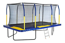 Outdoor Heights Rectangle Trampoline with Safety Enclosure 9' X 15' Blue/Yellow