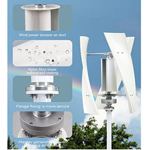 OLONETO 2KW Wind Power Generator Kit Household High -Power Generator 12V24V48V Vertical Axis Rock Plate Generator with MPPT Controller (Color : White, Size : 24v)