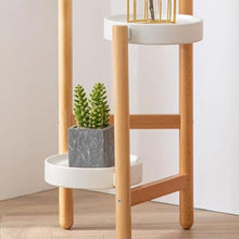 IBONSON Multi Tiered Plant Stand Indoor Nordic Living Room Floor-Standing Solid Wood Flower Stand Indoor Balcony Simple Triangle Storage Bracket Corner Outdoor Plant Stand