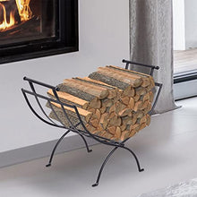 A1DFDFGOQSFG Firewood Rack Outdoor Foldable Rustproof Outdoor Firewood Rack with Handle, Without Cover Indoor Firewood Holder, Black Portable Log Stand,