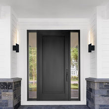 CWI Lighting Petra Integrated LED 22in Sand Black Indoor-Outdoor Wall Light with Handcrafted Glass for Bedroom, Living Room, Front Porch