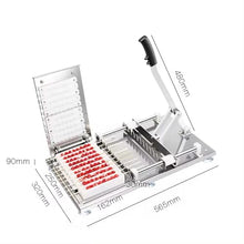 TsoLay Manual Mutton Kebab Machine, 10 Holes Stainless Steel BBQ Skewer String Making Machine, Adjustable Length and Easy Use, for Home Kitchen, Restaurants, Canteens and Barbecue Stalls