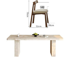 French Monet Garden Travertine Sintered Stone Dining Table Rectangular