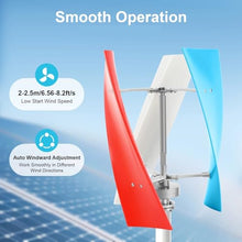 VBSNKLOI Wind Turbine Generator, Wind Generator Kit 400W 24V 3 Blade Portable Vertical Helix Nature Power System with Controller Energy