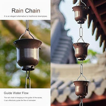 OGMOYT Aluminium Rain Chain for Courtyard Temple, Roof Gutter Down Spout Outdoor Garden Decorative Chain