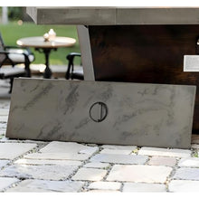 42 Inch Rectangular Gas Fire Pit Table with Cement-Like Finish, 50000 BTU Outdoor Heating Table for Patio, Backyard & Garden