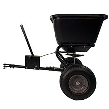 Brinly BS26BH-A Tow Behind Broadcast Spreader with Universal Hitch, 125 lb. - Flat Black
