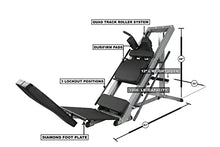 G FASHION STYLE Leg Press and Hack Squat Machine for Lower Body Weight Training, 1,000 lb Weight Capacity, Home and Commercial Gym, Grey - Black