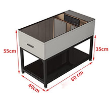 NRFJFOP Sofa Sideboard Side Table Corner Small Coffee Living Room Tempered Glass Armchair