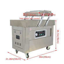 INTSUPERMAI Commercial Two Chamber Vacuum Sealer Stainless Steel Silver