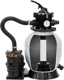 Above Ground Pool Sand Filter Pump 12-16in 1/3-1HP 2642-3962GPH 7-Way