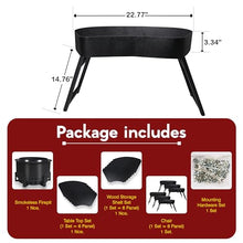 FEBTECH - 21.6'' Smokeless Firepit with Tabletop, Chairs, and Storage Shelf