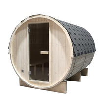 TaTalife Outdoor Barrel Steam Sauna, Backyard Pine Wood Sauna Room