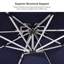 OROTLECT 12' Round Cantilever Umbrella With Base,Navy