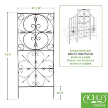 Achla Designs Aldrich I Wrought Iron Garden Trellis