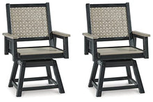 Signature Design by Ashley Mount Valley Swivel Chair 2 Count Light Brown & Black